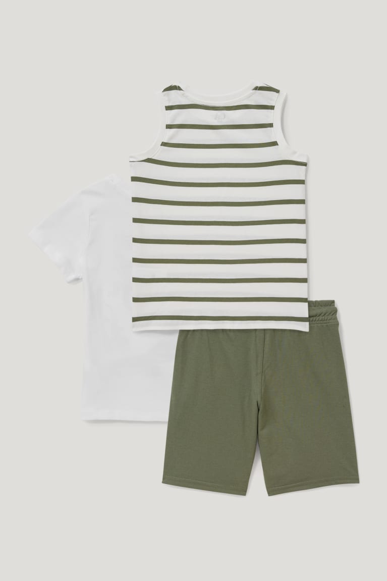 White C&A Set Sleeve , And Sweat 3 Piece Boys' Trousers | LPXVD-7309