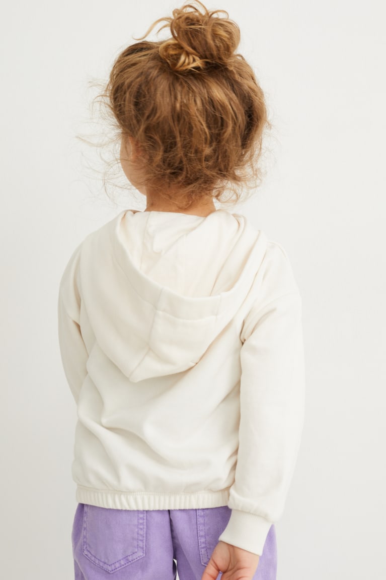 White C&A Shiny Girls' Hoodie | XAKID-1283