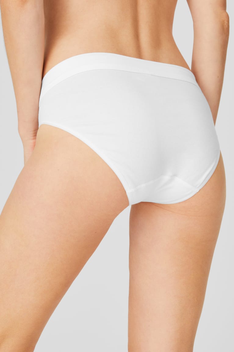 White C&A Speidel Briefs With Organic Cotton Women's Underwear | SOZDV-1465