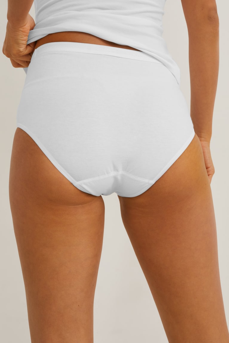 White C&A Speidel Multipack Of 2 Briefs With Organic Cotton Women's Underwear | GTHFR-8027