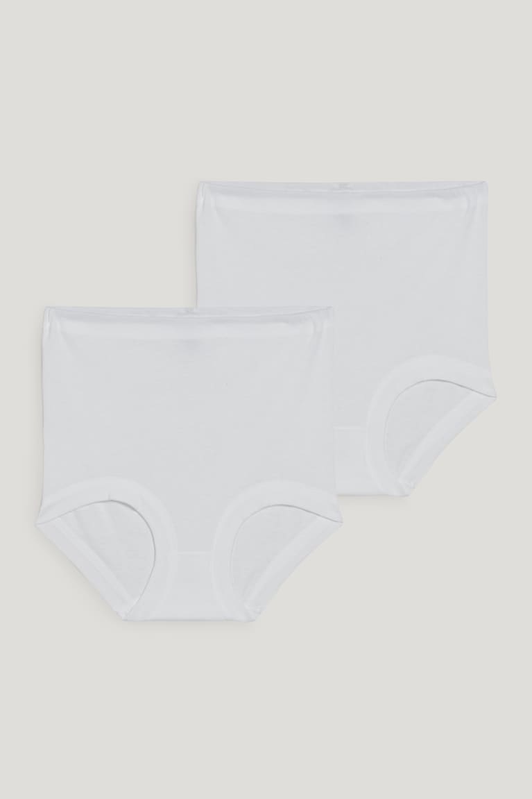 White C&A Speidel Multipack Of 2 Briefs Organic Cotton Women's Underwear | RUTZL-1423