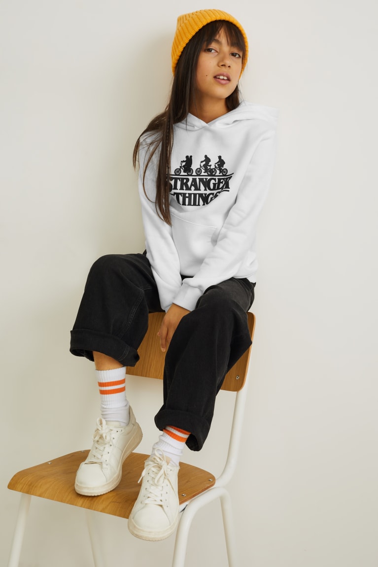 White C&A Stranger Things Girls' Hoodie | GEBON-0586