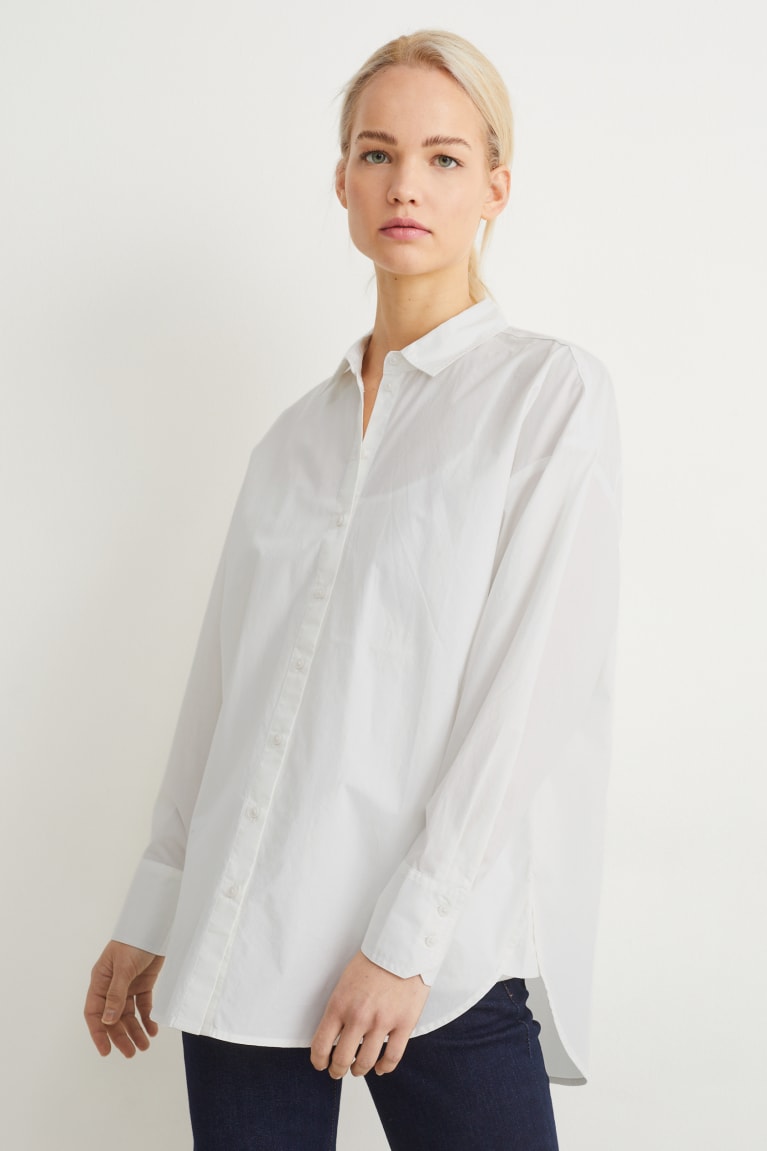 White C&A Women\'s Blouses | JOIAK-6249