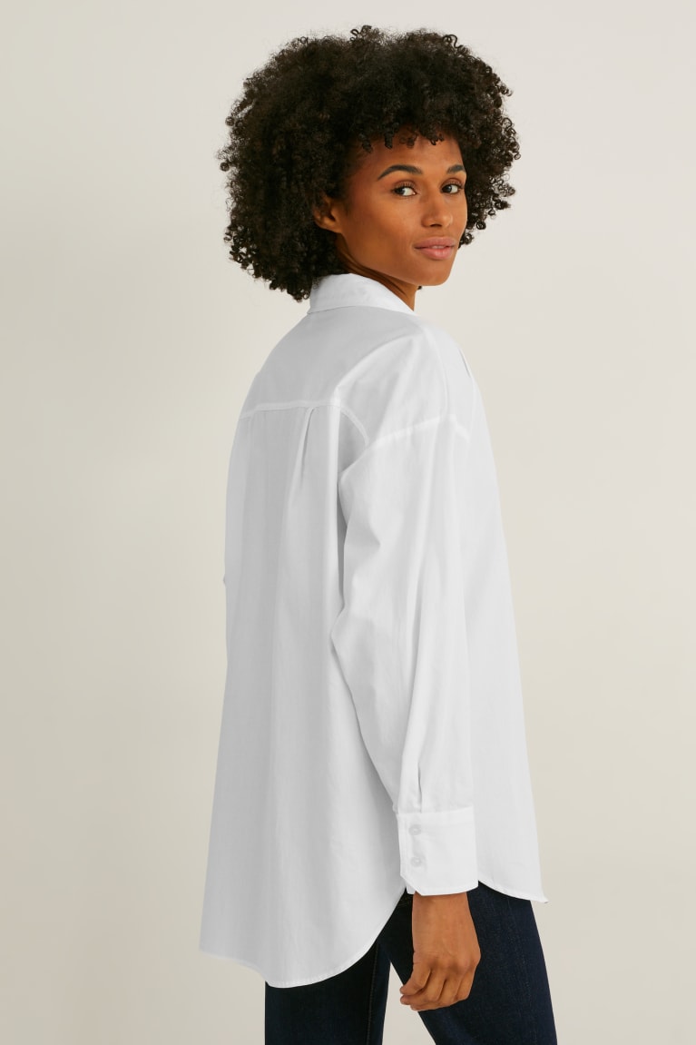 White C&A Women's Blouses | ZTIBW-5326