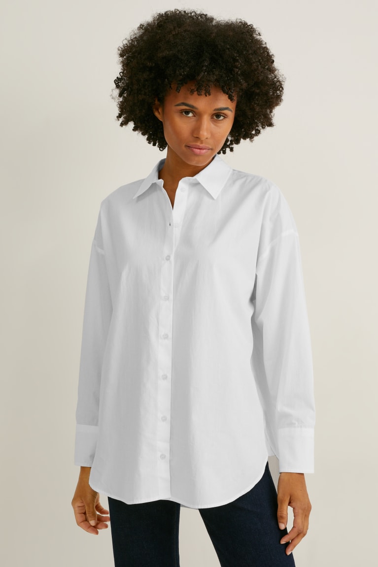 White C&A Women\'s Blouses | ZTIBW-5326