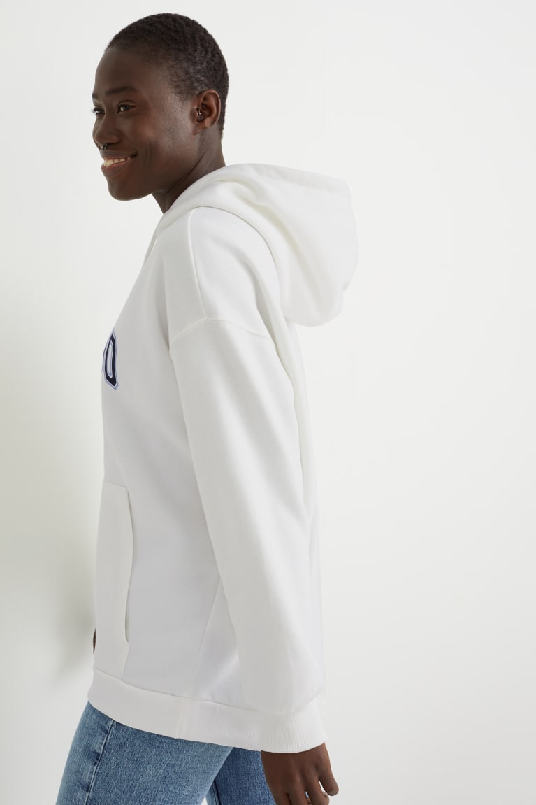 White C&A Women's Hoodie | GIJET-2951