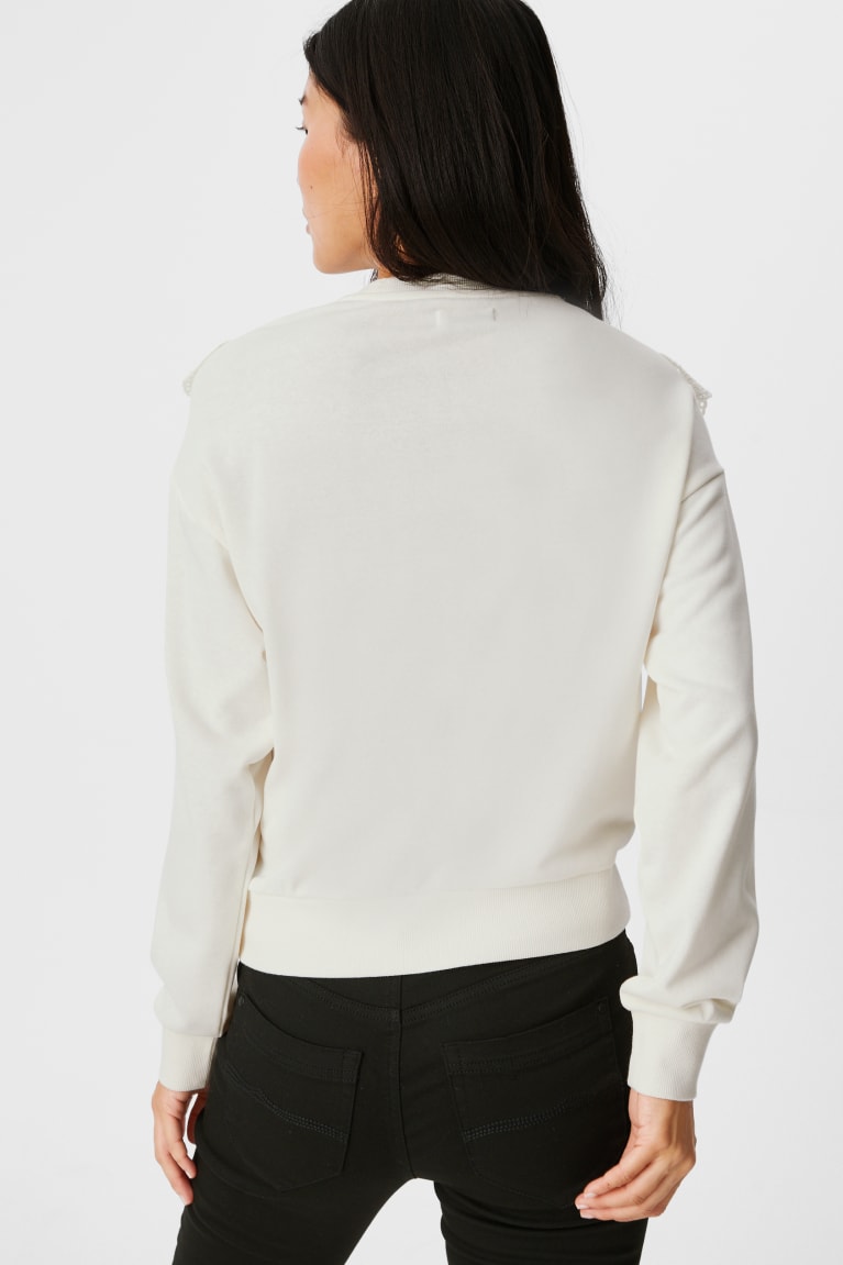 White C&A Women's Sweatshirts | QUIDY-1456