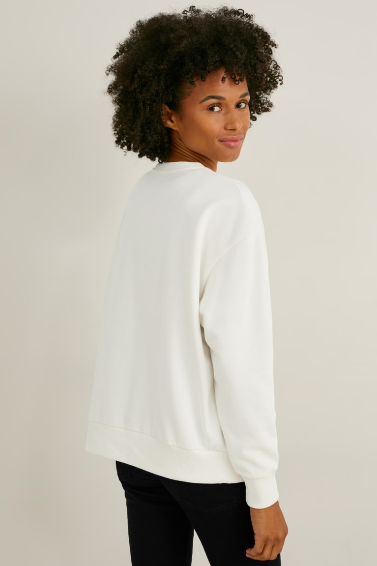 White C&A Women's Sweatshirts | VBYLX-1398