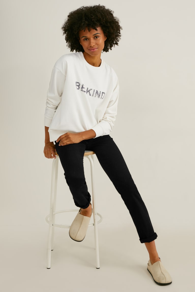 White C&A Women's Sweatshirts | VBYLX-1398