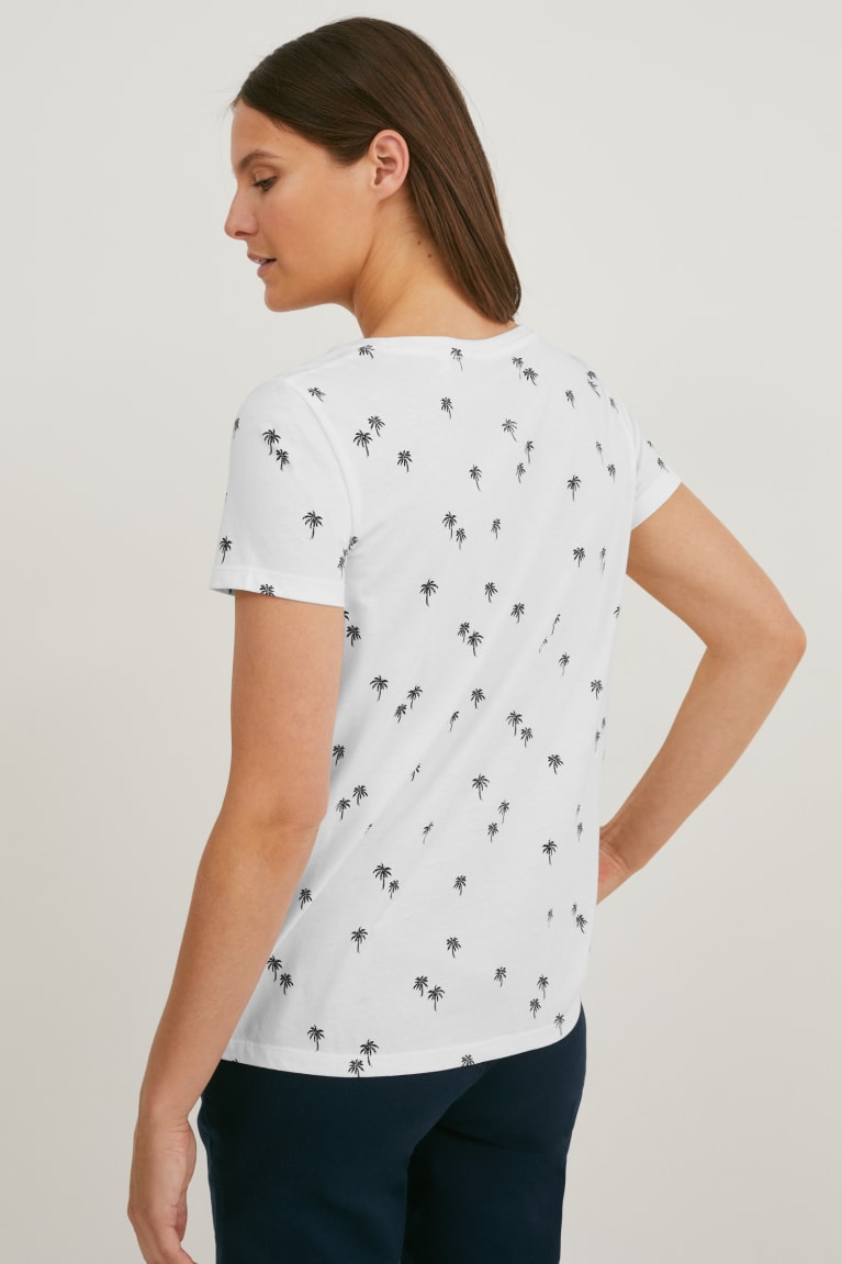 White C&A Women's T-shirts | CNPME-0216