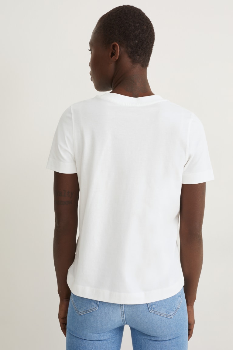 White C&A Women's T-shirts | NOTUW-2184