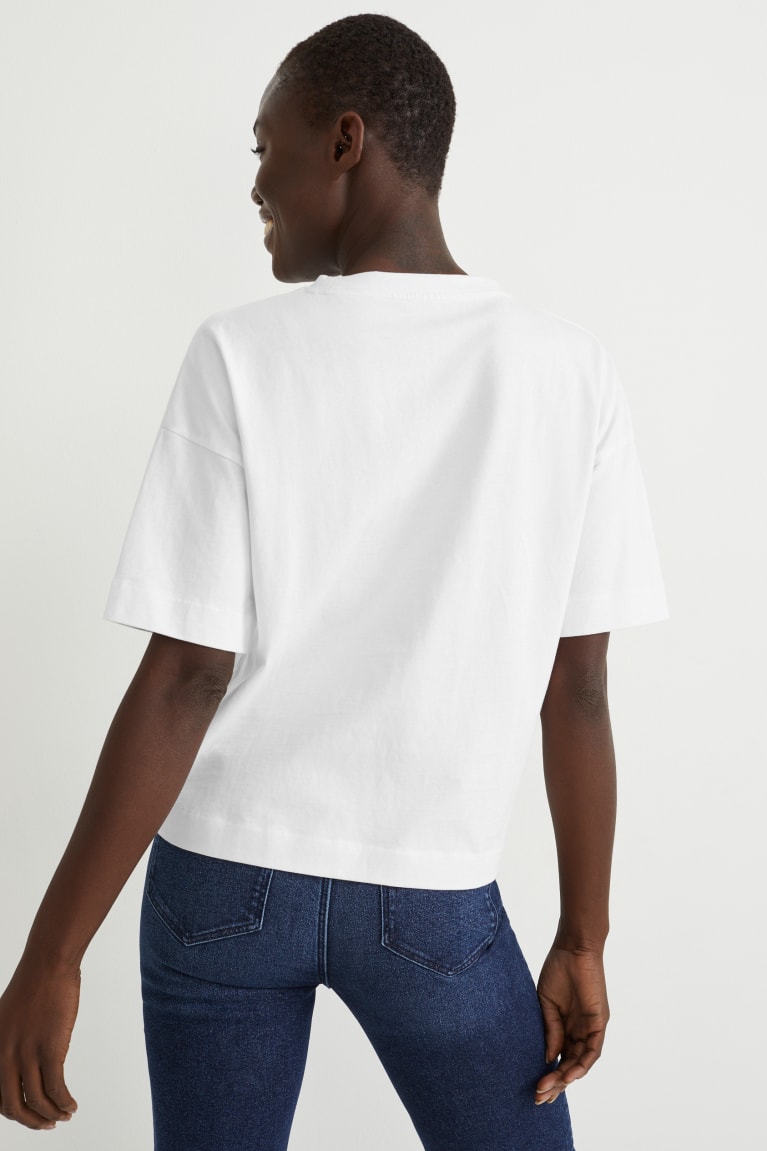 White C&A Women's T-shirts | VRQOB-5906