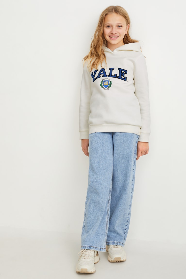 White C&A Yale University Girls' Hoodie | VUZXC-1754