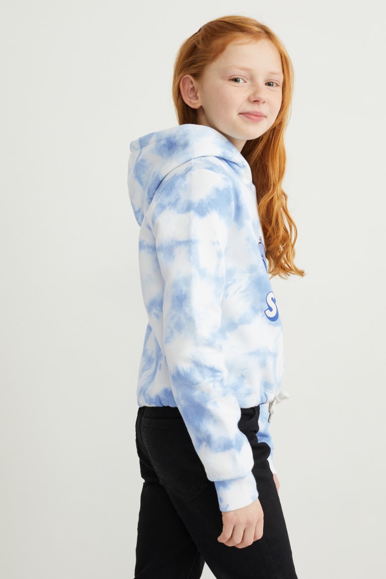 White / Light Blue C&A Lilo & Stitch Girls' Hoodie | WYDIC-0973