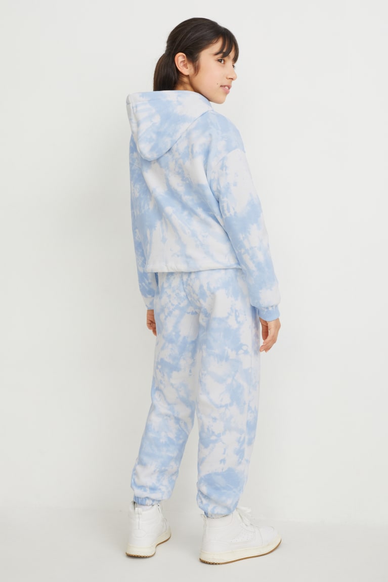 White / Light Blue C&A Set And Joggers 2 Piece Girls' Hoodie | ZUFXV-4923