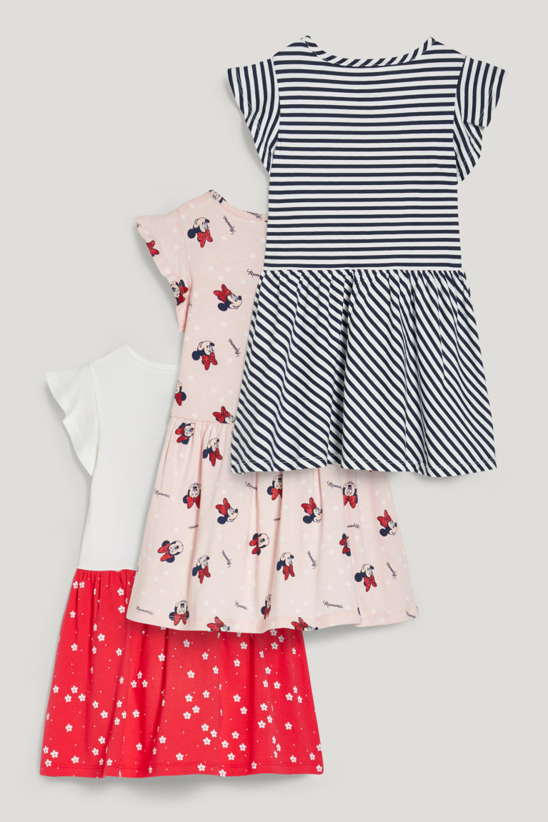 White / Rose C&A Multipack Of 3 Minnie Mouse Girls' Dress | ALZXI-3052