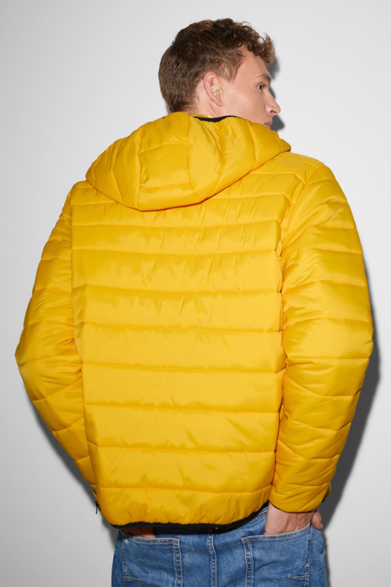 Yellow C&A Clockhouse Quilted Recycled Men's Jackets | TGOCM-1563