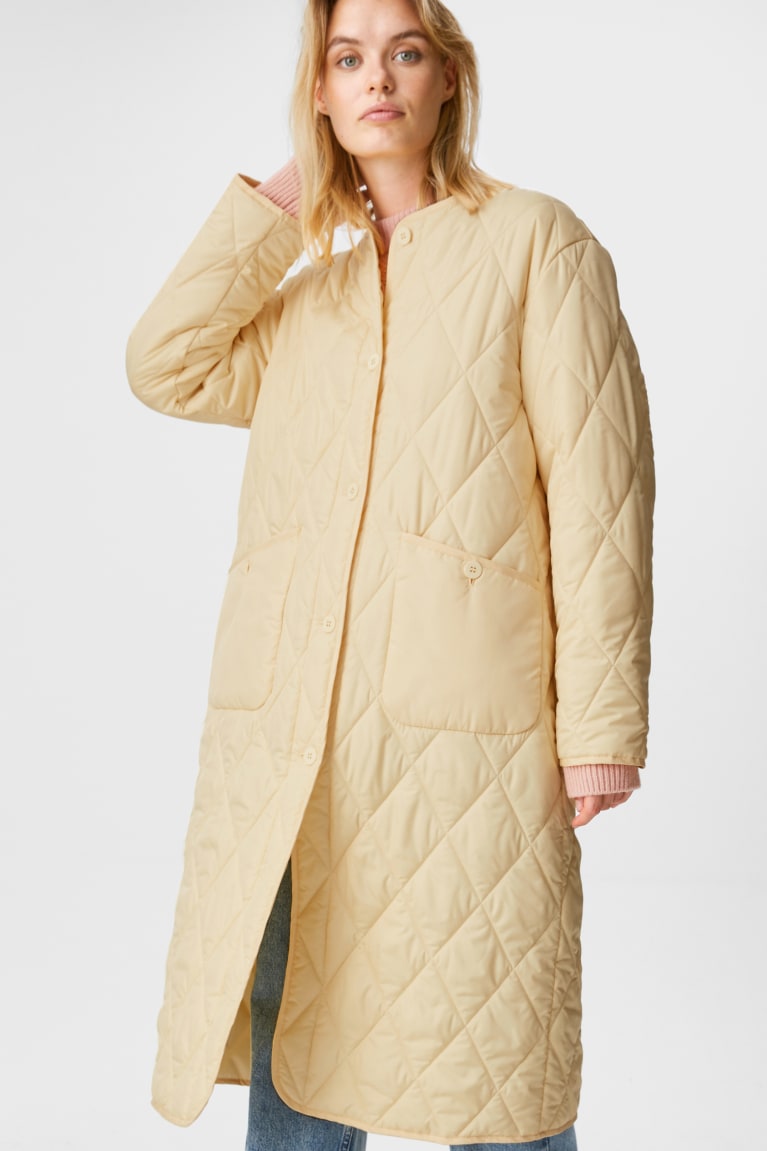 Yellow C&A Quilted Recycled Women's Coats | VSMKQ-8165