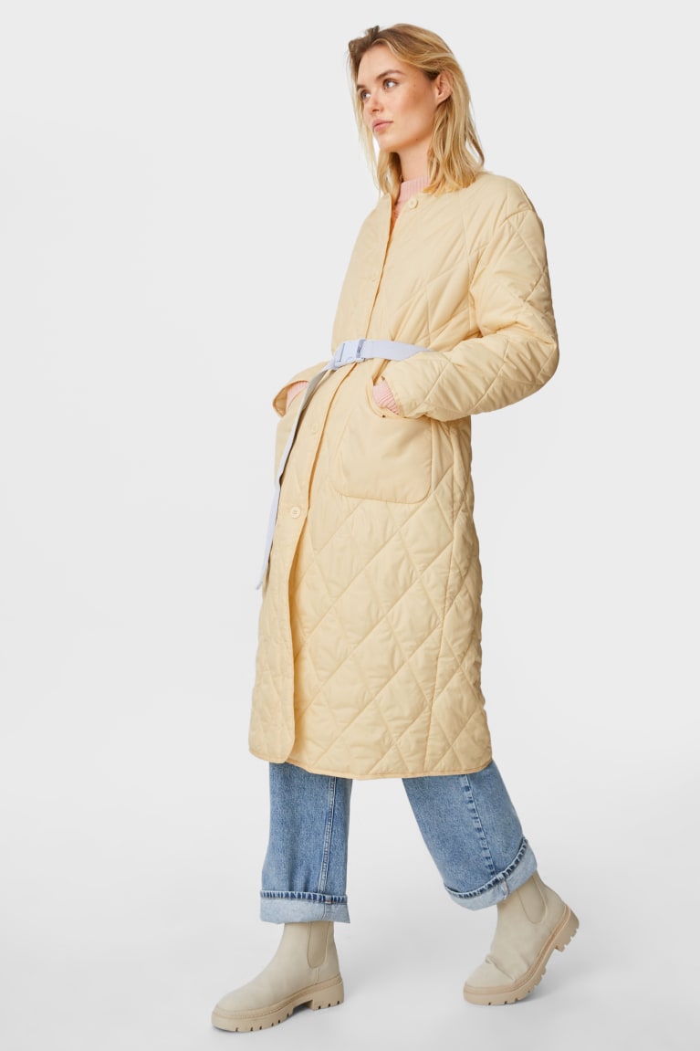 Yellow C&A Quilted Recycled Women\'s Coats | VSMKQ-8165