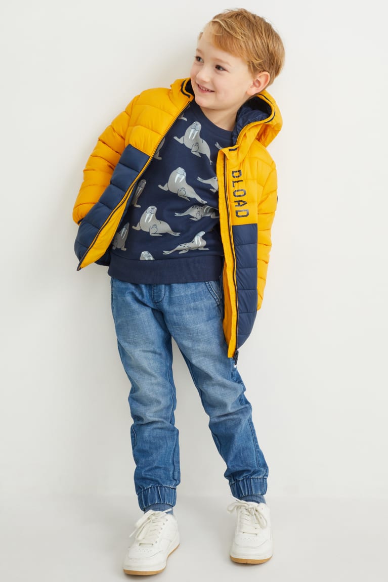 Yellow C&A Quilted With Hood Recycled Girls' Jackets | VOIXF-8320